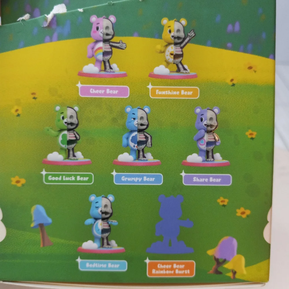 Freeny's Care Bears Dissectibles Chase Cheer Bear Rainbow Burst Figure